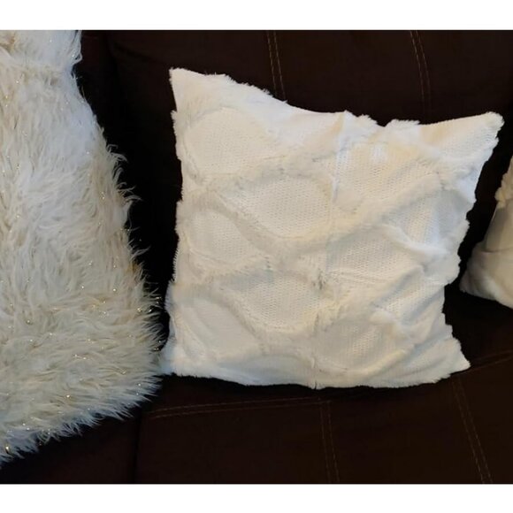 Decorative Pillow Covers 2pc Soft Accent Couch Boho Farmhouse Cottage Decor 18" - Picture 12 of 12